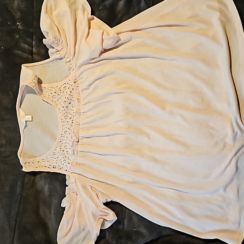Lauren Conrad cold shoulder, XL, Peach